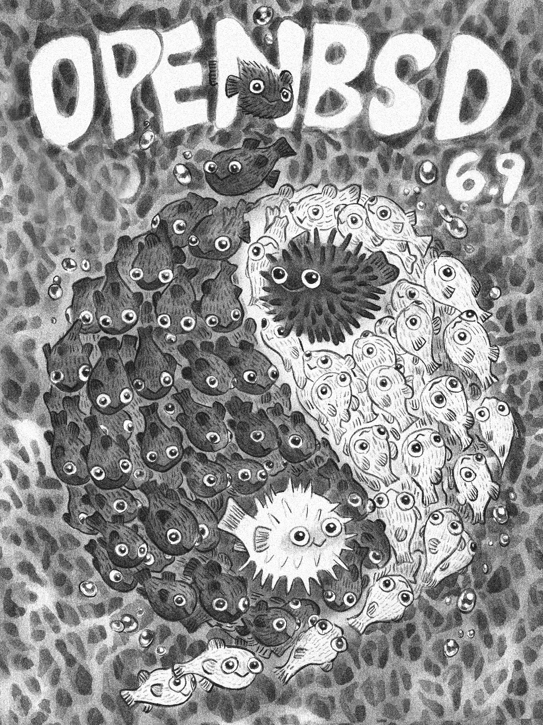 Logo da versão 6.9 do OpenBSD.